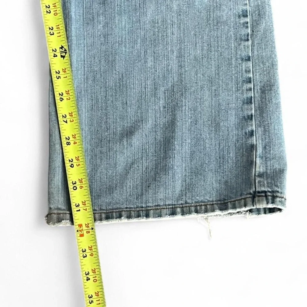 Lucky Brand Fender Block Jeans 34 Made USA Distressed Light Wash Denim